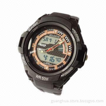 Dual-time Watch with Date and Day of Week Display